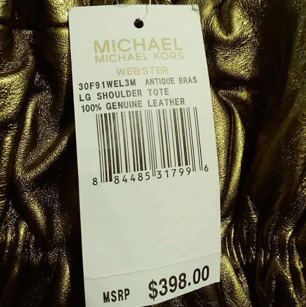 Metallic gold Michael Kors tote
